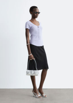 Falda lencera hasta la rodilla - H&m фото 3