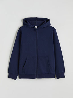 Uzun Kollu K?z ?ocuk Fermuarl? Sweatshirt