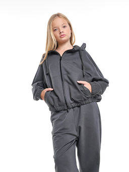 Комплект спортивный для девочки 22-7648 графит - Mini maxi фото 14