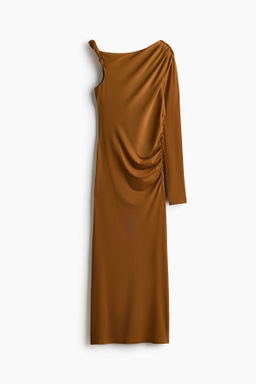 Vestido drapeado de un hombro - H&m фото 2