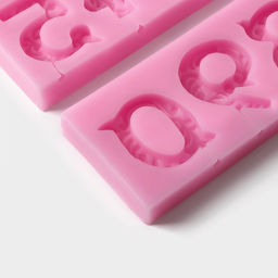 Молд для заливки шоколада Цифры 2026 с узором, 2 шт., силикон, 16.6?10.5 см, розовый