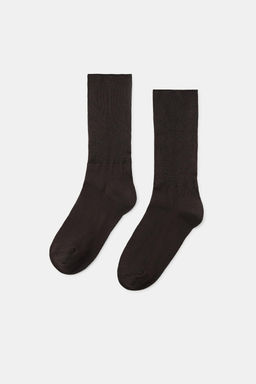 RIB KNITTED KNEE-HIGH SOCKS - Zara фото 3