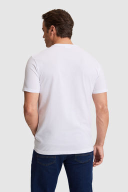 Erkek Beyaz Regular Fit Bisiklet Yaka Basic Ti__rt - U.s. polo assn фото 5