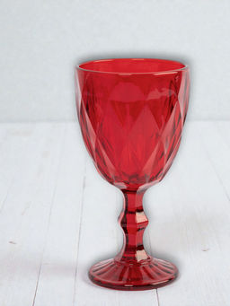 Бокал-кубок для вина, 300 мл, стекло, красный, Diamond color - Anna lafarg фото 6