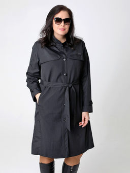 24132 Плащ черный - Dizzyway фото 7