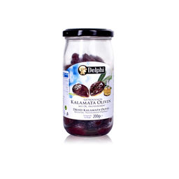Маслины Каламата с косточкой сушеные 200г стекло