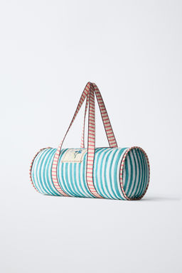 BOLSO BOWLING RAYAS BORDADOS / Verde - Zara фото 2