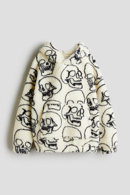 Sudadera de corte holgado en borreguito