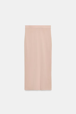 FALDA MIDI PUNTO / rosa claro - Zara фото 3