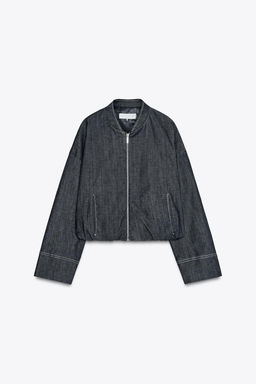 Z1975 DENIM GLOBO BOMBER JACKET - Zara фото 5