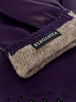 Перчатки женские ш+каш. IS00580 purple - Eleganzza фото 4