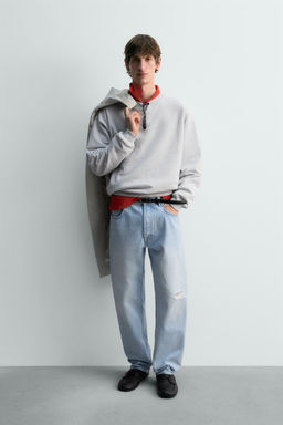 REGULAR FIT CREWNECK SWEATSHIRT - Zara фото 9
