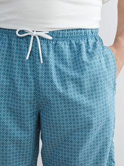 Diz Alt? Boy Desenli Erkek Deniz ?ortu