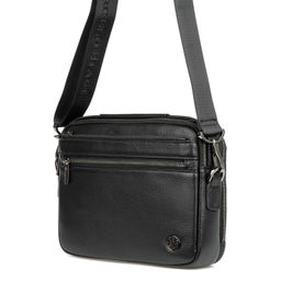 3842-8 black, мужская кожаная борсетка Barcelo Biagi