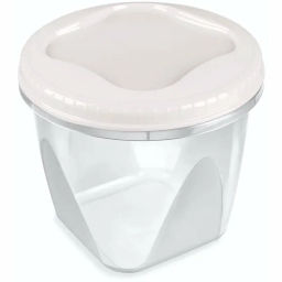 Банка 1,5л ТОНДО с завинч.крышкой Кремовая