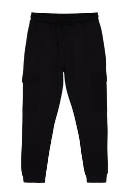 TRENDYOL MAN Siyah Regular/Normal Kesim Teknik Fermuarl? Kargo Cepli Jogger Esofman Alt? TMNAW24EA00010 - Trendyolmilla фото 8