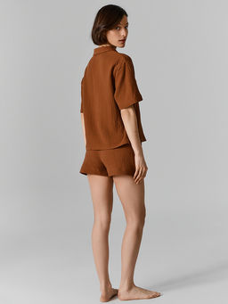 Костюм домашний женский коричневый - Mark formelle фото 3