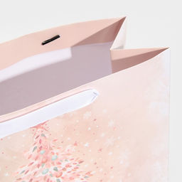Цена за 2 шт. Пакет подарочный новогодний ламинированный квадратный Pink, 30×30×12 см