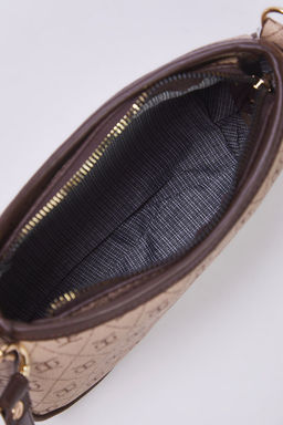 Bej Desenli Ayarlanabilir Ask?l? Kad?n Mini City Omuz Canta TAKSS25OC00057