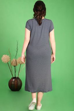 Платье летнее в полоску с рисунком повседневное - Almond фото 7