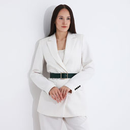 Ремень женский, ширина 4 см, пряжка металл, цвет зелёный - Simaland фото 3