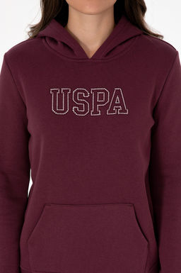 Kad_n Bordo _ardonlu Kap__onlu Basic Sweatshirt - U.s. polo assn фото 6