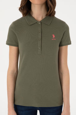 Kad_n Koyu Haki Basic Polo Yaka Ti__rt Sepette S_rpriz _ndirim - U.s. polo assn фото 6