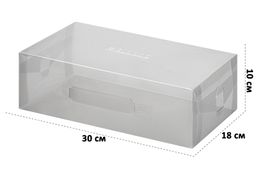 Набор 12 коробок для хранения женской обуви 30*18*10 см Прозрачные складные, с ручкой, дымчатые - Elan gallery фото 2