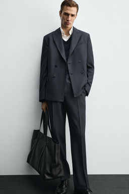 TEXTURED SUIT TROUSERS - Zara фото 5