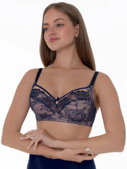 Бюстгальтер Milavitsa 128010/G66 кобальт/нюд