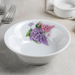 Цена за 2 шт. Салатник Добрушский завод «Сирень», 360 мл, d=14.5 см, фарфор, белый