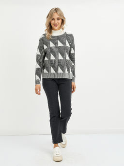 водолазка женская из шерсти с ромбами - Glenfield фото 3