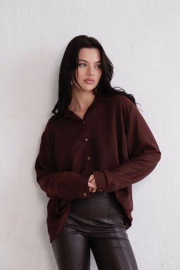 11182 Рубашка коричневая