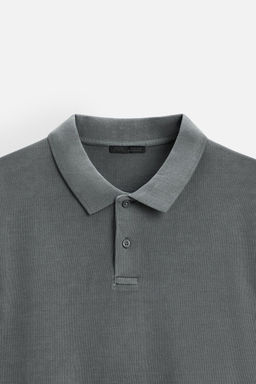 TEXTURED PIQUE POLO SHIRT - Zara фото 24