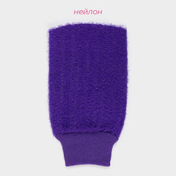 Цена за 2 шт. Мочалка - варежка массажная Доляна «Жёсткая», цвет МИКС