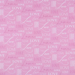 Цена за 10 шт. Бумага упаковочная крафт цветная односторонняя «Love», 50 х 70 см