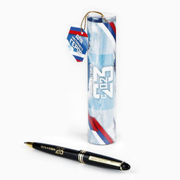 Ручка шариковая синяя паста в тубусе 23 февраля, пластик - Artfox фото 6