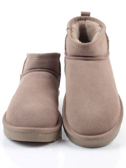 04-PF8300-4 GRAY/BEIGE Угги женские (натуральная замша, 100% шерсть)