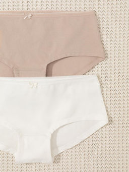 К 1964-2уп/нюдовый беж,сахар набор трусы для дев