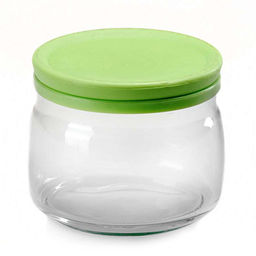 Банка стеклянная прижимная крышка Чешни (Cesni) 0,42л, h7см, пластмассовая крышка, зеленый, цветная коробка, Pasabahce (Россия)