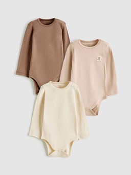 Bask?l? Erkek Bebek ??t??tl? Body 3l?