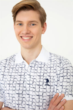 U. S. Polo Assn Мужская темно-синяя футболка с воротником-поло - U.s. polo assn фото 8