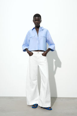 SHORT OXFORD SHIRT - Zara фото 9