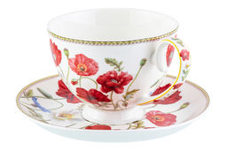 Чайн. пара 2 пр. 300 мл 12,5*9,5*7 см Маки на ножке, NEW BONE CHINA - Elan gallery фото 11