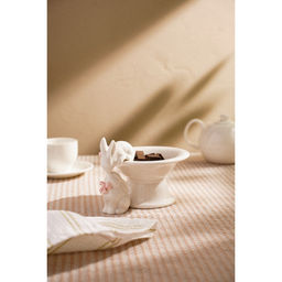 Конфетница SL Home Лесные кролики, 160 мл, 18?15?13 см, фарфор, белая