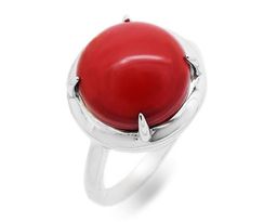 Кольцо из серебра коралл, МЦВА168