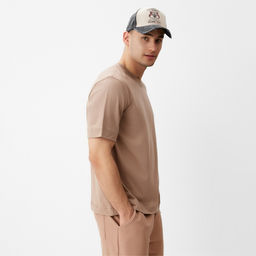 Футболка мужская из органического хлопка MINAKU REGULAR FIT: бежевая, р-р 48