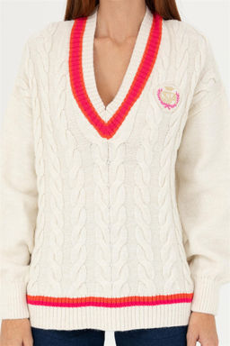 Женский кремовый свитер - U.s. polo assn фото 13