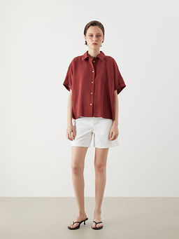 Oversize Modal Kar???ml? Kad?n G?mlek