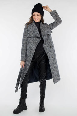 01-09459 Пальто женское демисезонное (пояс) - El podio фото 3